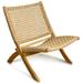 Asha - Indoor/Outdoor Folding Lounge Chair - 'Viro' Synthetic Woven Seat And Back Rest