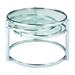 HomeRoots 60" Chrome And Clear Glass Round Nested Coffee Tables With Three Shelves - 59.84 x 55.11 x 17.13