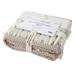 Ida 60 x 70 Throw Blanket with Diamond Knitted Cotton, Beige and White