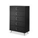 HomeRoots 32" Black And Chrome Particle Board Chest