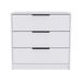 HomeRoots 28" White Manufactured Wood Three Drawer Standard Dresser