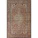 Geometric Tabriz Persian Vintage Area Rug Hand-Knotted Wool Carpet - 6'6" x 9'9"