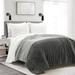 Lush Decor Farmhouse Color Block Ultra Soft Faux Fur All Season Comforter 3 Piece Set