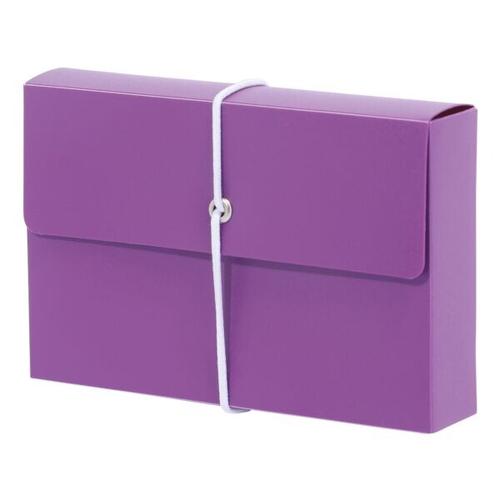 Gefüllte Karteibox – 125 x 75 mm Berry-Violett, M und M, 12.5×7.5 cm