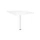 Angle de liaison arrondi 90° Biospace - Côtés 80 cm - Plateau Blanc - Pied tube Blanc