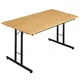 Table pliante multiples usages rectangle L. 120 x P. 80 cm - Plateau Hêtre - pieds Noir