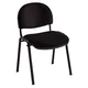 Lot de 4 - Chaise réunion et visiteur - Bien Assis 2 - Tissu Noir- Pieds Noir