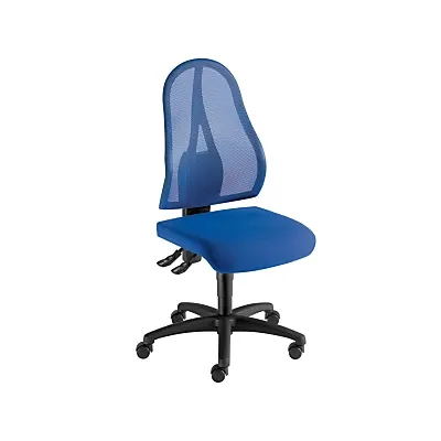Topstar Siège de bureau sans accoudoir Open Point dossier maille - Bleu