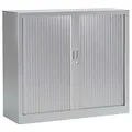 Armoire à rideaux métal monobloc Généric - H.100 x L.120 cm - Corps Aluminium - Rideaux Aluminium