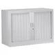 Armoire à rideaux métal monobloc Généric - H.69 x L.80 cm - Corps Gris - Rideaux Gris