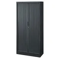 Armoire à rideaux métal Classtout Classique - H.198 x L.90 cm - Corps Anthracite - Rideaux Anthracite