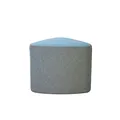 Lot de 2 - Pouf modulable Flower tissu non feu M1 -Bicolore gris bleu