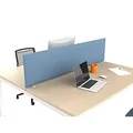Panneau-écran acoustique Moody pour bureau bench L.140 cm – Tissu bleu fixations Alu