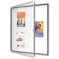 Nobo Premium Plus Vitrine d'extérieur porte-battante fond magnétique 12 feuilles A4