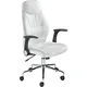 Fauteuil direction PERFORMER Simili cuir Hauteur ajustable Avec accoudoirs À roulettes Hauteur dossier 65 cm Blanc