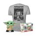 Funko Pop Tees - Star Wars: The Mandalorian - Grogu /w Cookie (Flocked) (Exclusive)