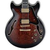 Ibanez AM153QADBS AM Artstar 6str Electric Guitar w/Case - Dark Brown Sunburst 448