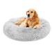 Plush Calming Dog Bed Donut Dog Bed for Small Medium Large Dogs Anti Anxiety Round Dog Bed Soft Fuzzy Calming Bed for Dogs & Cats Comfy Cat Bed Marshmallow Cuddler Nest Calming Pet Bed