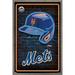 MLB New York Mets - Neon Helmet 23 Wall Poster 22.375 x 34 Framed