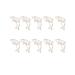 20PCS Creative Metal Paper Clip Dolphin Shape Paper Pin Simple Note Clips Portable Office Clamp (Rose Gold)