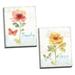 Gango Home Decor Contemporary Rainbow Seeds Floral VIII Love & IX Family by Lisa Audit (Ready to Hang); Two 16x20in Hand-Stretched Canvases