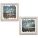 Gango Home Decor Contemporary Wild Wishes I With God & II Live by Faith by Laura Marshall (Ready to Hang); Two 12x12in Distressed Framed Prints