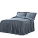 Chezmoi Collection Sinclair 3 Piece French Country Chic Bedspread Set /Polyfill/Microfiber in Blue | Wayfair Sinclair-Ruffle-Blue-Cal King