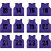 YOUI-GIFTS Set of 12 Numbered (13-24) Soccer Vests/Sport Pinnies/Training Bibs with Free Carry Bag