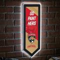 Evergreen Ultra-Thin Glazelight LED Wall Decor Pennant Florida Panthers- 9 x 23 Inches Made In USA