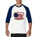 Artix - Mens Raglan Sleeve Baseball T-Shirts up to Size 3XL - American Proud To Be US Flag