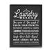 Stupell Industries Laundry Room Rules Hanger Clothespin Icons Black by - Graphic Art Canvas in White | 20 H x 16 W x 2 D in | Wayfair