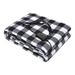 Amazingforless Plaid 12V Heated Fleece Car Blanket with Controller for Timer & Heat Levels Plaid Electric Car Blanket (Black & White Plaid)