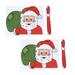 2 Sets Creative Santa Claus Windscreen Wiper Sticker Fun Car Windshield Waving Arm Decal Car Decoration - No.9