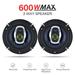 Furulu 2x 6.5 600W Universal Car Coaxial Hifi Speaker 85dB Audio Stereo Door Speaker