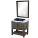 Latitude Run® 30-inch Bathroom Vanity w/ Carrara Marble Top & Sink, Hardware & Mirror Wood/Marble in Brown | 31 H x 31 W x 22 D in | Wayfair