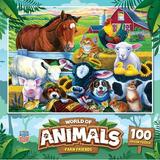 MasterPieces 100 Piece Jigsaw Puzzle for Kids - Farm Friends - 11.5 x15