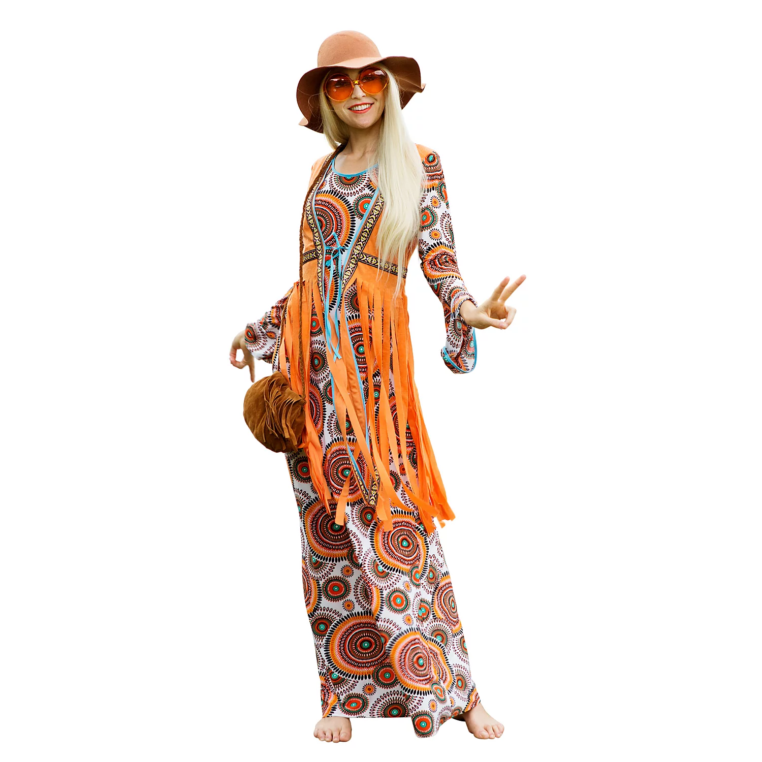 Hippie-Kostüm Vintage für Damen Image