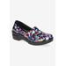 Extra Wide Width Women's Lyndee Slip-Ons by Easy Works by Easy Street® in Sea Life Patent (Size 9 1/2 WW)