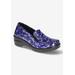 Women's Leeza Slip On by Easy Street in Purple Blue Patent (Size 9 M)