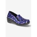 Wide Width Women's Leeza Slip On by Easy Street in Purple Blue Patent (Size 8 W)