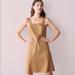 J. Crew Dresses | J. Crew A-Line Square Neck Dress, Beige/Tan In Gramercy Twill | Color: Tan | Size: 4