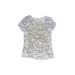 Justice Short Sleeve T-Shirt: Gray Camo Tops - Kids Girl's Size 14