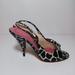 Kate Spade Shoes | Kate Spade Open Toe Strappy D'orsey Giraffe Leather Print Heels Size 10b | Color: Black/Pink | Size: 10