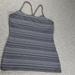 Lululemon Athletica Tops | - Lululemon Striped Tanktop | Color: Gray/White | Size: 8