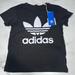 Adidas Shirts & Tops | Adidas Originals Trefoil Tee Black White Logo Kids | Color: Black/White | Size: 12b