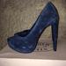 Jessica Simpson Shoes | Blue Suede Heels | Color: Blue | Size: 7