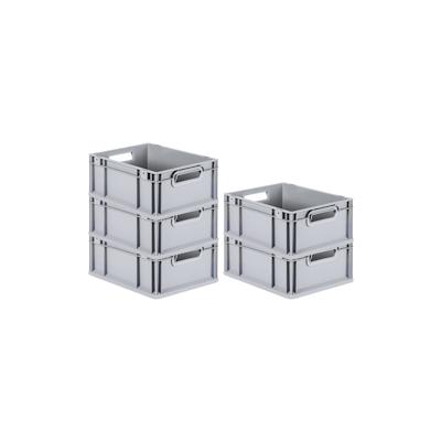 PROREGAL 5x Eurobox NextGen Grip | HxBxT 17x30x40cm | 16 Liter | Griffe offen | Glatter Boden | Eurobehälter Image