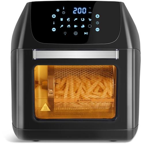 Owen 12 Liter Heißluftfritteuse, 9 in 1 Heißluftofen mit LED-Touchscreen, 1500 w ölfreie Fritteuse,