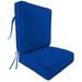 Jordan Manufacturing Sunbrella 45 x 22 Canvas Pacific Blue Solid Rectangular Outdoor Deep Seat Chair Cushion with Ties and Welt