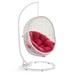 Ergode Hide Outdoor Patio Swing Chair With Stand - White Red